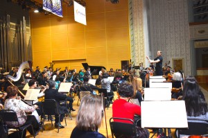 Rehearsing with the Kazakh State Symphony Orchestra in Almaty, January 2015