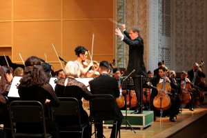 In concert with Aida Ayupova and the Kazakh State Symphony Orchestra, Almaty, January 2015